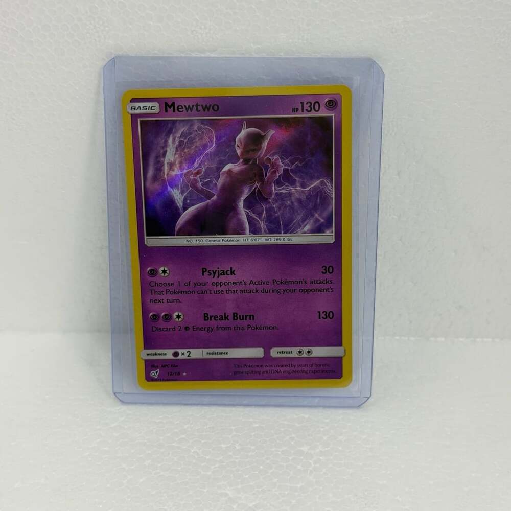 Pokemon Mewtwo Holo Rare 12/18 Detective Pikachu